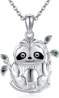 wholesale 925 Sterling Silver Sloth Pendant Necklace - Adorable Animal Charm for Women's Fashion Jewelry-sloth