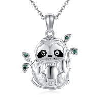 wholesale 925 Sterling Silver Sloth Pendant Necklace - Adorable Animal Charm for Women's Fashion Jewelry-sloth