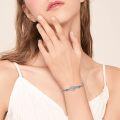 wholesale 925 Sterling Silver Blue Crystal Infinity Heart Bracelet for Women-0-4