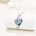 TOUPOP Sterling Silver Crystal Musical Note Necklace-0-4