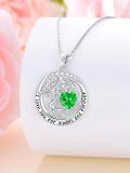 wholesale 925 Sterling Silver Austrian Crystal Tree of Life Pendant Necklaces with Birthstone for Women-0-4