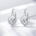 wholesale 925 Sterling Silver Pink Angel Wing Rabbit Hoop Earrings for Women Gifts-0-53