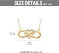wholesale 14K Gold Infinity Heart Diamond Pendant Necklace for Women 18 inch-0-4