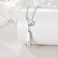 wholesale 925 Sterling Silver Be Kind Square Tube Pendant Necklace-0-2