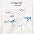 wholesale 925 Sterling Silver Blue Opal Dragonfly & Infinity Pendant Necklace s for Women-0-2