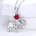 wholesale  Silver Gemstone Elephant Pendant Necklace for Women ( chars)-0-1