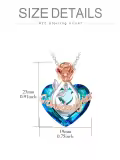 TOUPOP Sterling Silver Crystal Granddaughter Necklace Birthday Gifts-0-5