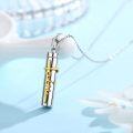 wholesale 925 Sterling Silver Cross Cylinder Cremation Urn Pendant with Chain and Funnel Set - Memorial Keepsake Jewelry for Ashes-0-1