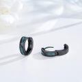 wholesale 925 Sterling Silver Hoop Earrings Wholesale With Blue Inlay Design For Women-0-7