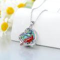 wholesale Sterling Silver Cardinal Pendant Necklace Memorial Sympathy Gift for Women Mom Wife-0-5