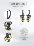 wholesale 925 Sterling Silver Black Gold Dragon Moon Leverback Drop Earrings-0-4
