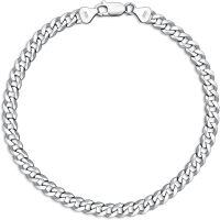 wholesale Sterling Silver Cuban Link 5mm 7mm Curb Chain Bracelet for Men Women-Width:5mm Length:9 Inches
