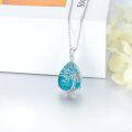 wholesale 925 Sterling Silver Tree Of Life Turquoise Teardrop Pendant Necklace For Women-0-6