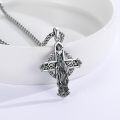 wholesale 925 Sterling Silver Virgin Mary Cross Necklace with Abalone Shell and Celtic Knots - Religious Jewelry for Women & Men -0-1