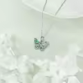 wholesale 925 Sterling Silver Abalone Shell Butterfly Pendant Necklace Celtic Knot  for Her-0-3