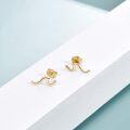 wholesale Sterling Silver Ocean Wave Stud Earrings for Women Girls-0-12