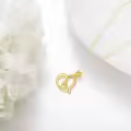 wholesale 14K Gold Heart Shaped Family Pendant Necklaces Wholesale for Sisters and Moms - Mothers' Day & Birthdays Gifts-0-4