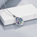 wholesale 925 Sterling Silver Wolf and Girl Pendant Necklaces for Women Mother's Day Gifts-0-8