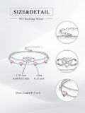 wholesale  925 Sterling Silver & Birthstone Crystal Infinity Heart Bracelet with Adjustable Chain for Women-0-5