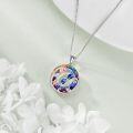 wholesale 925 Sterling Silver Rainbow Crystal Butterfly Pendant Necklace for Women-0-2
