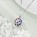 wholesale 925 Sterling Silver Lotus Dragonfly Pendant With Rainbow Glass-0-2