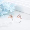 wholesale 925 Sterling Silver Cartoon Fish Ear Cuffs for Women Girls Minimalist  4cm Long-0-1