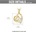 wholesale 14K Gold Double Heart Pendant with 0.55 ct Moissanite Necklaces for Women-0-5