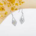 wholesale 925 Sterling Silver Teardrop Floral Earrings with Sunflowers and Daisies-0-3