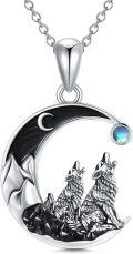 wholesale Sterling Silver Gothic Jewelry Bat Cat Wolf Dragon Owl Fox Spider Sun Pendant-0-0