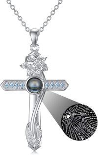 wholesale 925 Sterling Silver 12 Month Birthstone Flower Necklace  Char-03-March-Daffodils-03-Mar-Daffodils+Photo