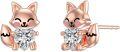 wholesale 925 Sterling Silver Pink Crystal Love Heart Fox Stud Earrings for Girls and Women-0-18