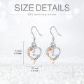 wholesale TOUPOP Rose Heart Earrings For Women Sterling Silver Butterfly Initial L Letter Drop Dangle Earrings Anniversary Birthday Christmas Jewelry Gifts For Her Wife Girlfriend Mom -0-5