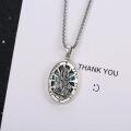 wholesale 925 Sterling Silver Abalone Shell St Dympna Medal Prayer Jewelry for Women Men-0-2