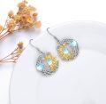 wholesale 925 Sterling Silver Moon Star Sun Drop Dangle Earrings s for Women Girls Mom-0-2
