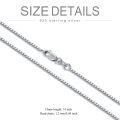 wholesale 925 Sterling Silver Box Link Chain Necklace 18-36 for Men/Women/Girls-0-2
