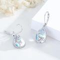 wholesale 925 Sterling Silver Teardrop Blue Moonstone Butterfly Drop Earrings-0-1