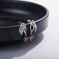 wholesale Sterling Silver Skull Skeleton Hand Drop Earrings Gothic Christmas Jewelry Gifts for Women-0-12