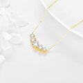 wholesale 14K Gold Round Cut Moissanite 2 ct EF Pendant Necklace for Women-0-4