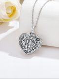 wholesale TOUPOP Heart Urn Necklaces For Ashes 925 Sterling Silver Ash Necklace Sisters Necklace Always In My Heart Cremation Jewelry For Ashes Ash Pendants Cremation Jewelry Gift For Mom Grandma Women Her -0-1