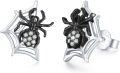 wholesale 925 Sterling Silver Spider Stud Earrings Animal s for Women Sister Daughter Hypoallergenic-0-0