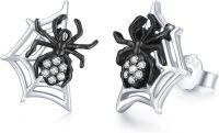 wholesale 925 Sterling Silver Spider Stud Earrings Animal s for Women Sister Daughter Hypoallergenic-Spider Stud Earrings