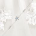 wholesale 925 Sterling Silver Blue Crystal Starfish Adjustable Ankle Anklet-0-3