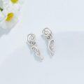 wholesale 925 Sterling Silver Vintage Scrollwork Ear Climber Studs for Women-0-4