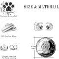 wholesale 925 Sterling Silver Crescent Moon & Cat/Dog Paw Stud Earrings - Unique Animal Prints Jewellery Gift for Her-0-4