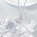 wholesale 925 Sterling Silver Horse Pendant Necklace for Women Animal -0-2