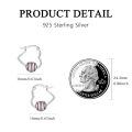 wholesale 925 Sterling Silver Baseball Hoop Earrings Platinum Plated Red Stitching Sports Jewelry For Women-0-2