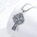 wholesale 925 Sterling Silver Celtic Knot Cross Pendant Necklace for Men & Women-0-2