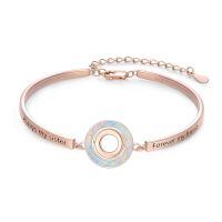 TOUPOP Sterling Silver Created Opal Sister Bangle Bracelet-undefined