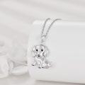 wholesale 925 Sterling Silver Dachshund Dog Pendant Necklace for Women-0-4