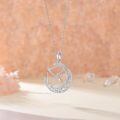 wholesale 925 Sterling Silver Crescent Moon Necklace-0-4